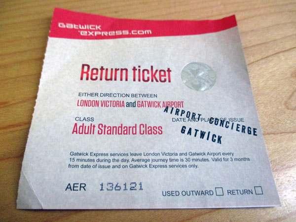 gatwick express return ticket